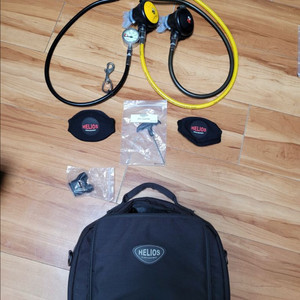 헬리오스 스쿠버 다이빙 레크레이션 A2 호흡기 풀셋 + 호흡기 가방