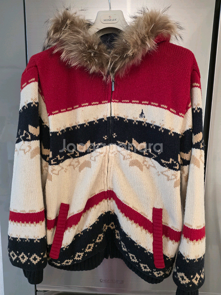 빈폴 니트 후드 가디건 100--0