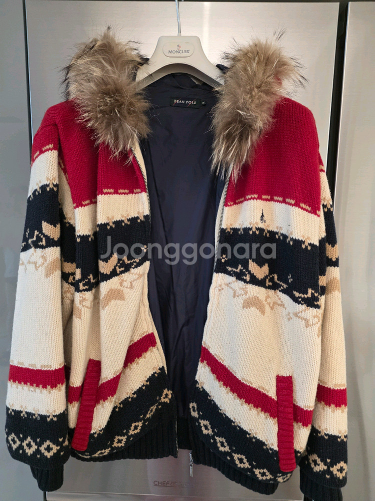 빈폴 니트 후드 가디건 100--1