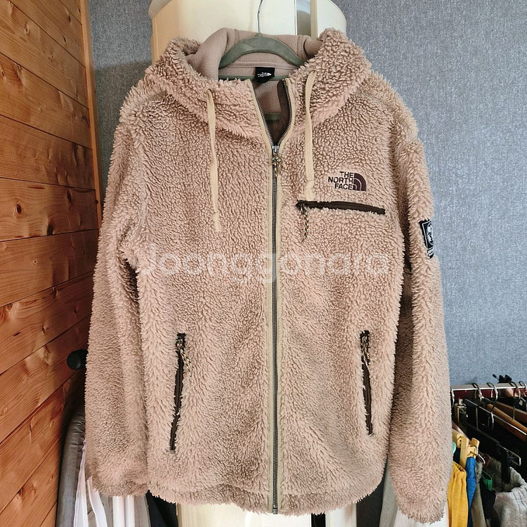 노스페이스 기모 양털 후리스 에코 뽀글이 후드 M 95--0