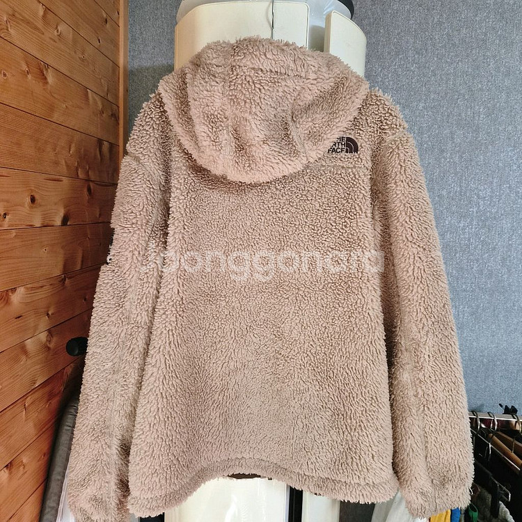 노스페이스 기모 양털 후리스 에코 뽀글이 후드 M 95--4