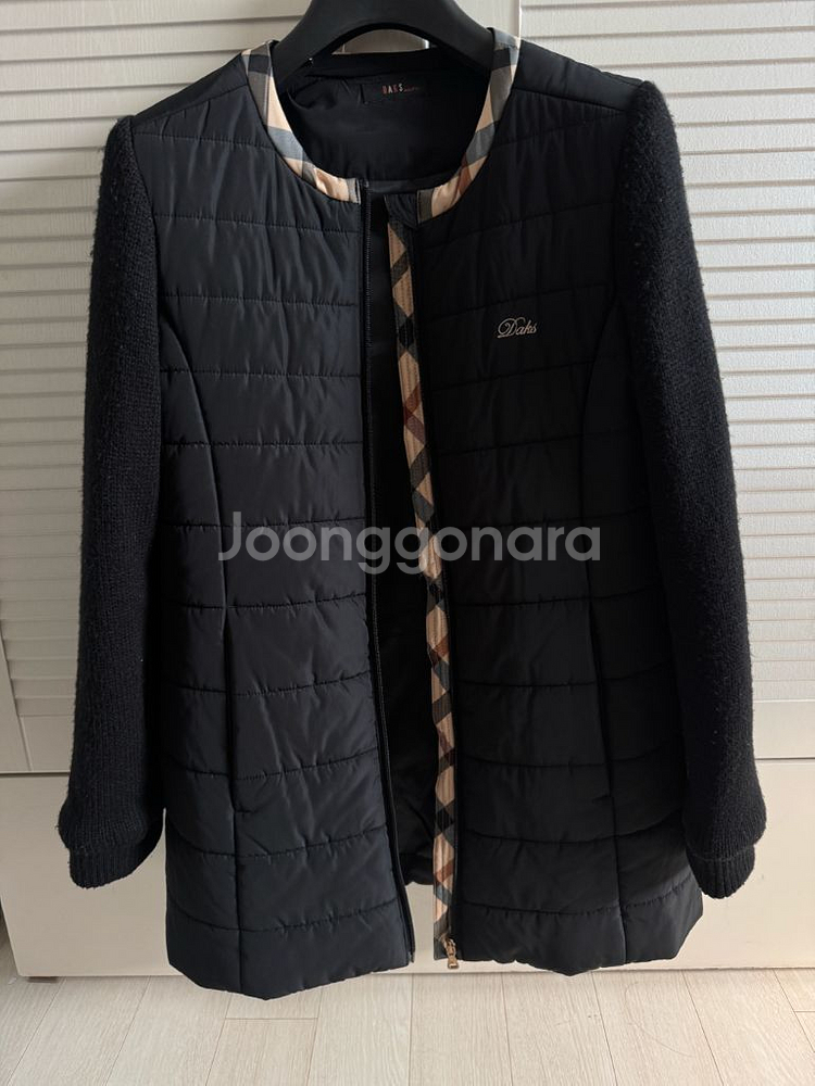 닥스키즈 블랙 케이프 모직 코트 165--3