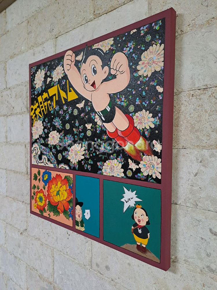 아톰과 자개 아크릴 그림액자입니다--2