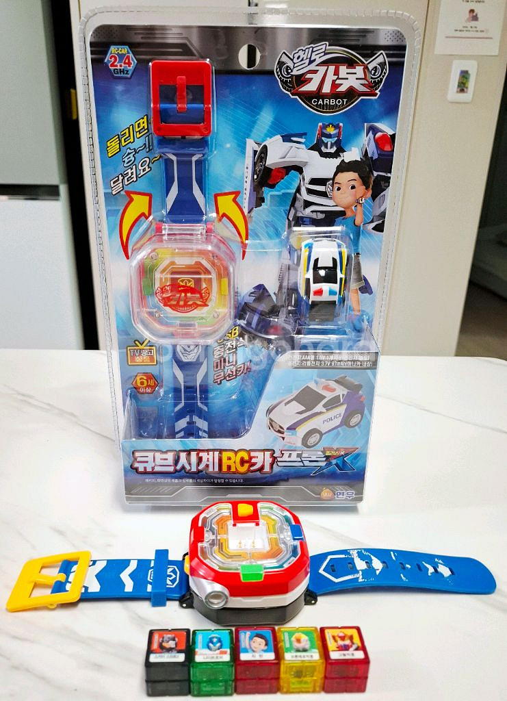 헬로카봇 큐브시계RC카 프론X 카봇큐브시계 일괄--0