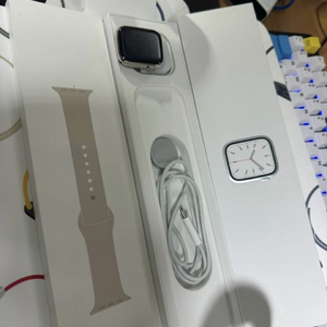애플워치7 41mm 실버 스테인리스