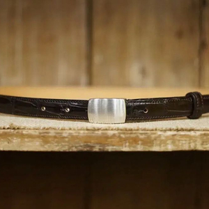 산타트리나타 GENUINE LEATHER Plaque belt Brown