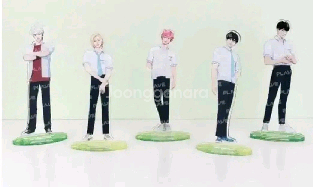 아이돌 그룹 애니메이션 캐릭터 피규어 세트--0