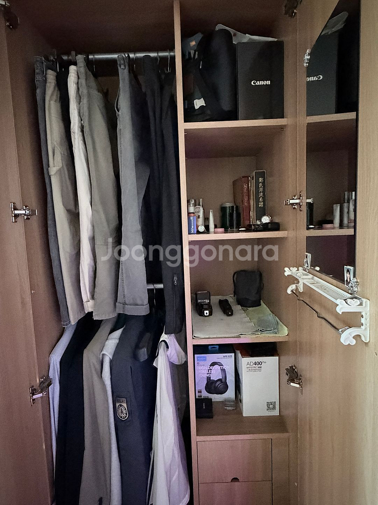 원목 대형 옷장--5