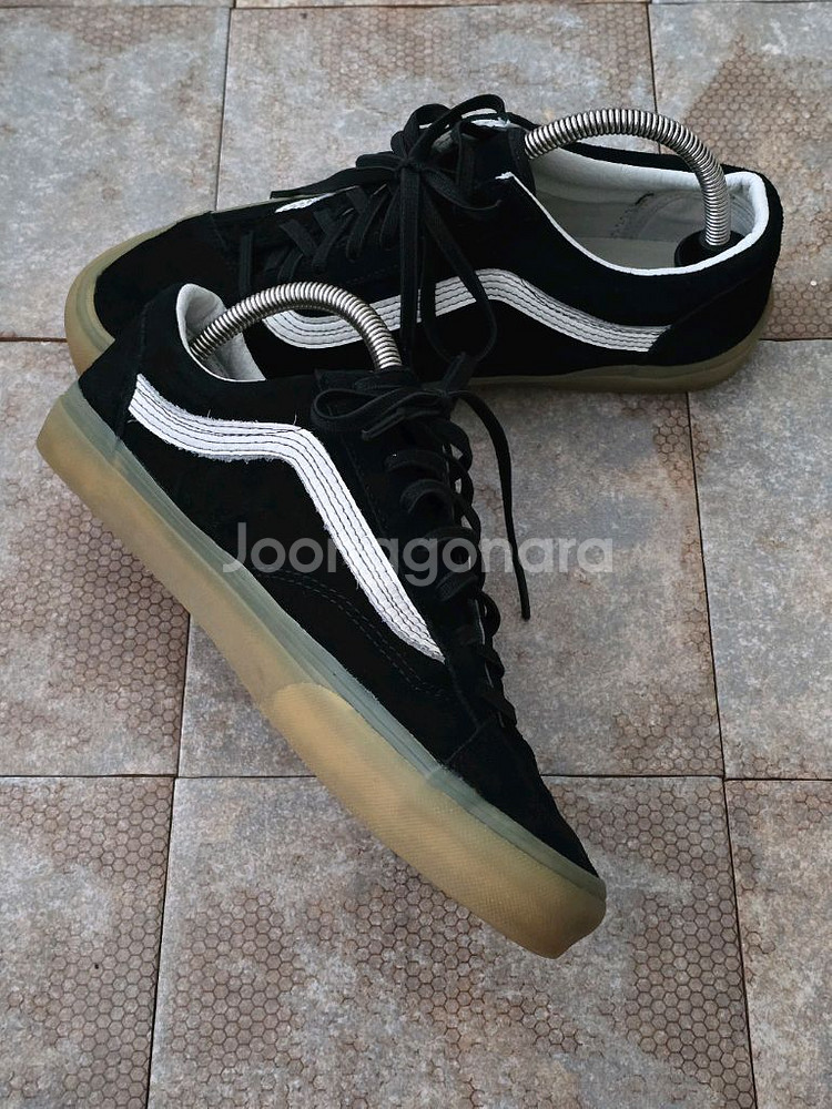 (270)반스 스타일 36 더블 라이트 블랙 마스 스니커즈 운동화--3