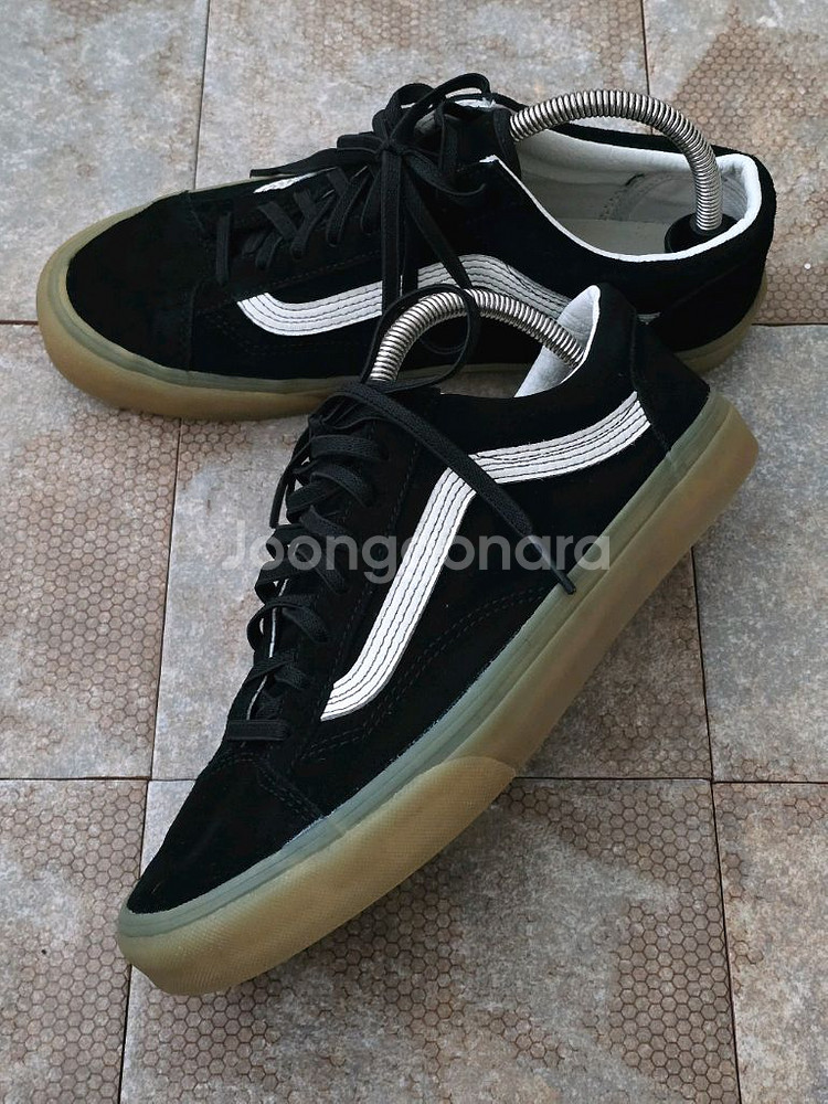 (270)반스 스타일 36 더블 라이트 블랙 마스 스니커즈 운동화--2