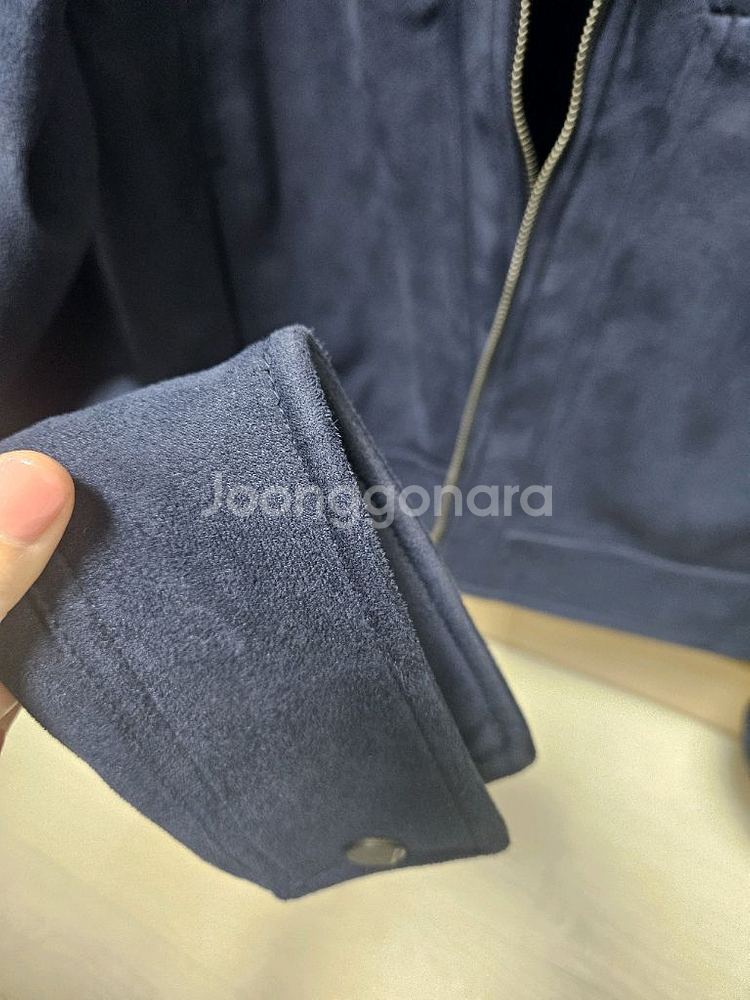 앤듀 남성 스웨이드 트러커 자켓 100 네이비--3