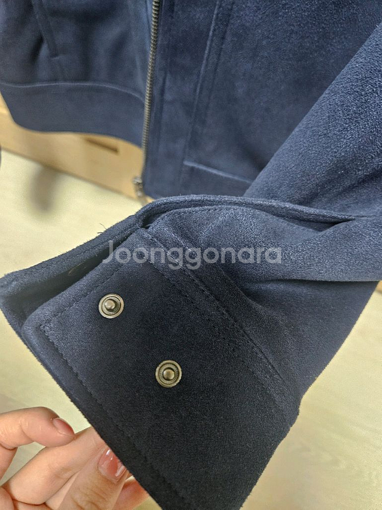 앤듀 남성 스웨이드 트러커 자켓 100 네이비--2