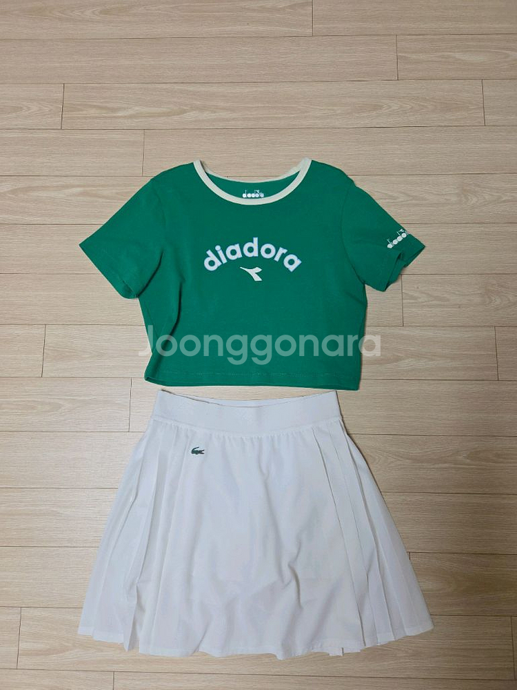 라코스테 스커트+디아도라 크롭티 55사이즈-택포 5만원--0