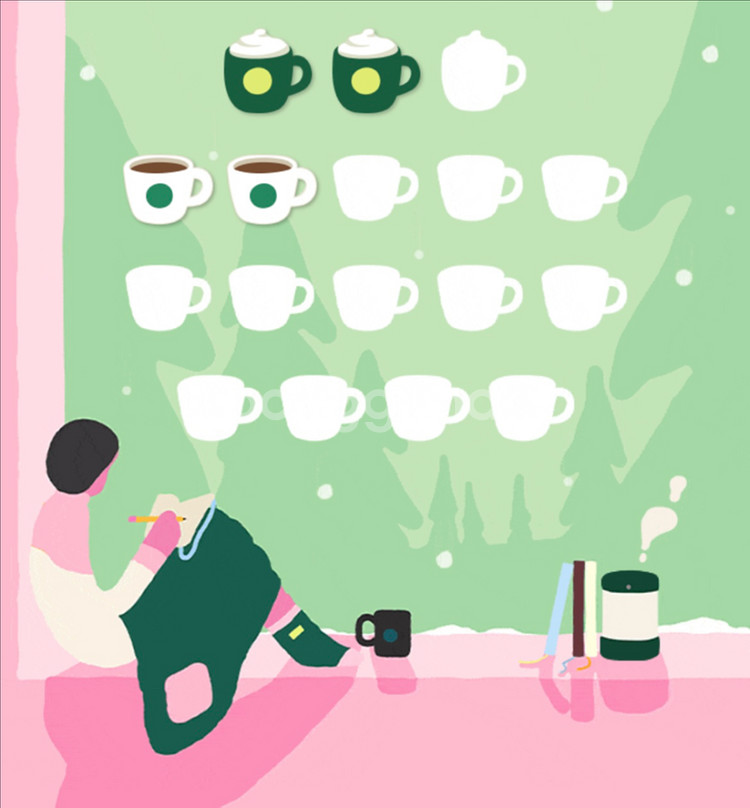 스타벅스 프리퀀시 일반 2,100원 미션 2,500원--0