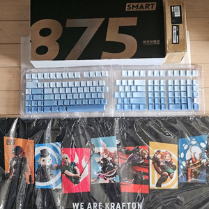 VXE 잠자리 마우스+기계식 풀알루미늄 무선 키보드 Smart875 풀 알루미늄 유무선 게이밍 75키 기계식 키보드