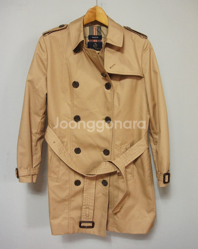 헤지스 브라운 트렌치코트 여성95--0