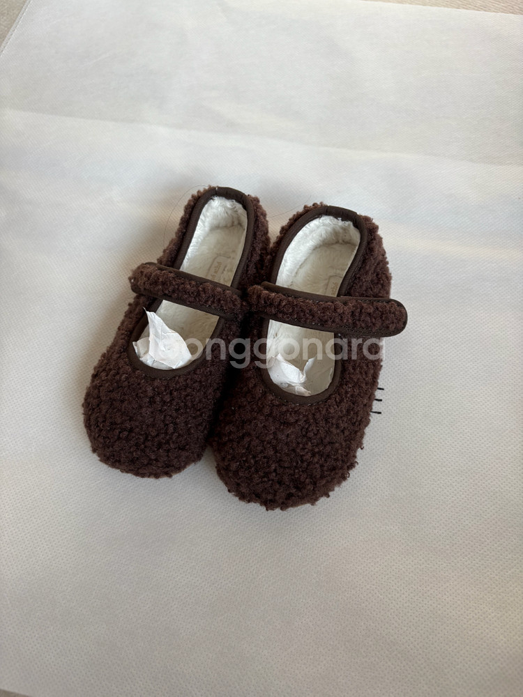 아떼아떼 뽀글이신발 브라운 새상품--0