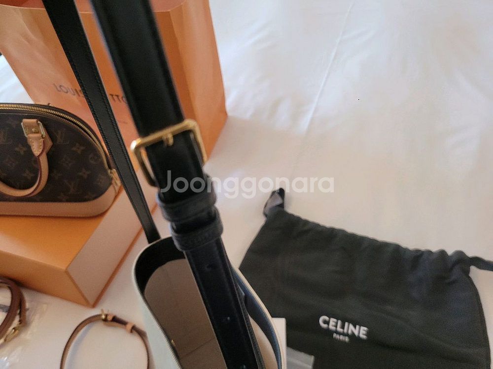 트리오페 캔버스 버킷백--5