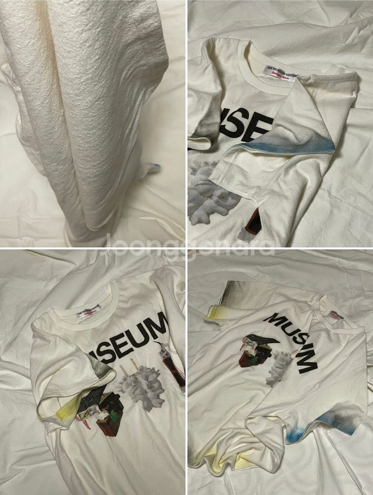 L 더뮤지엄비지터 핸드 스프레이 반팔티셔츠--1