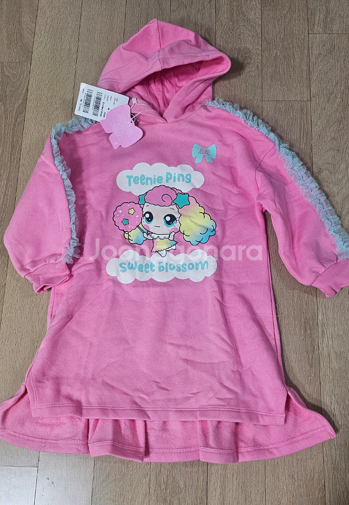 여아옷 티니핑 핑크 기모원피스 맨투맨 티셔츠 110오로라핑 하츄핑--0