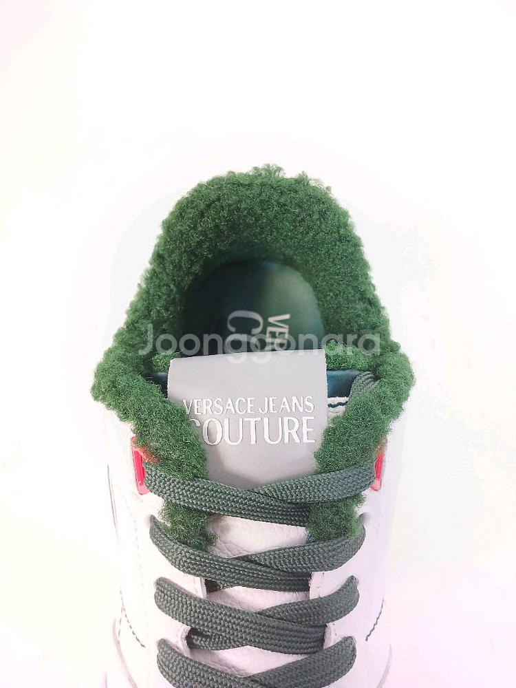 베르사체진스 흰색 털 가죽 남성 스니커즈--7