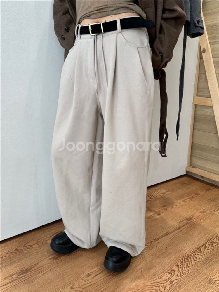 <새상품> 기모 핀턱 팬츠 3color--1