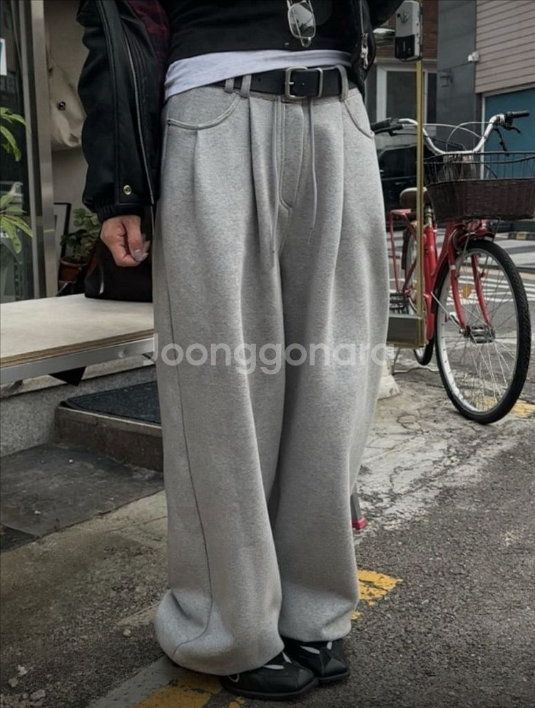 <새상품> 기모 핀턱 팬츠 3color--3