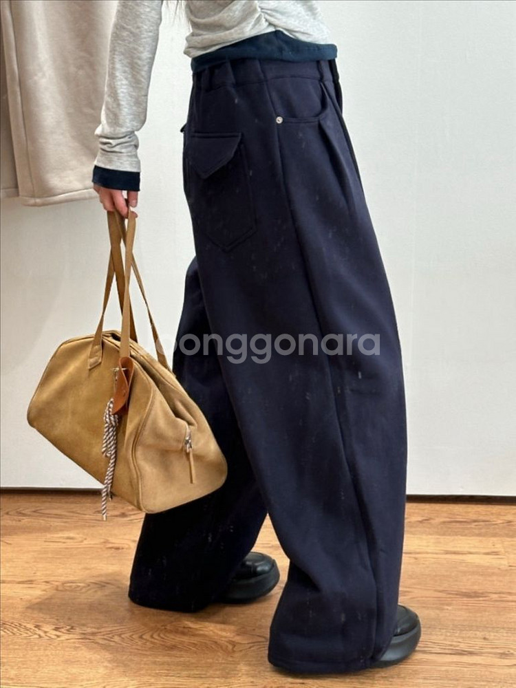 <새상품> 기모 핀턱 팬츠 3color--8