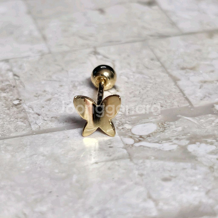 14k 골드 나비 피어싱--0