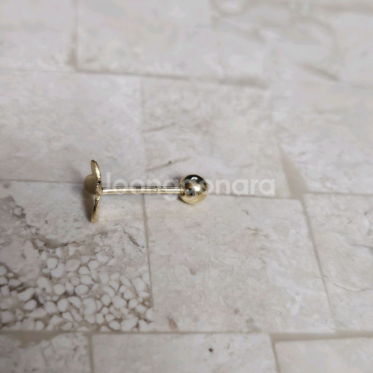 14k 골드 나비 피어싱--2