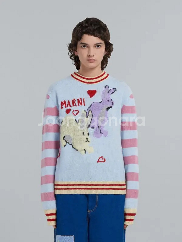 마르니 댄스 버니 니트 스웨터 (남녀공용)--2