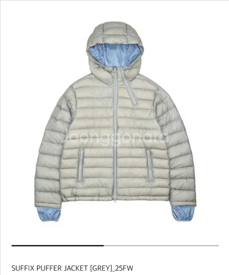 새상품/ 산산기어 서픽스 푸퍼 25fw 그레이 2사이즈--0