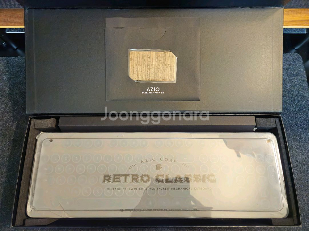 Azio 아지오 레트로 클래식 기계식 풀배열 키보드 (엘우드)--1