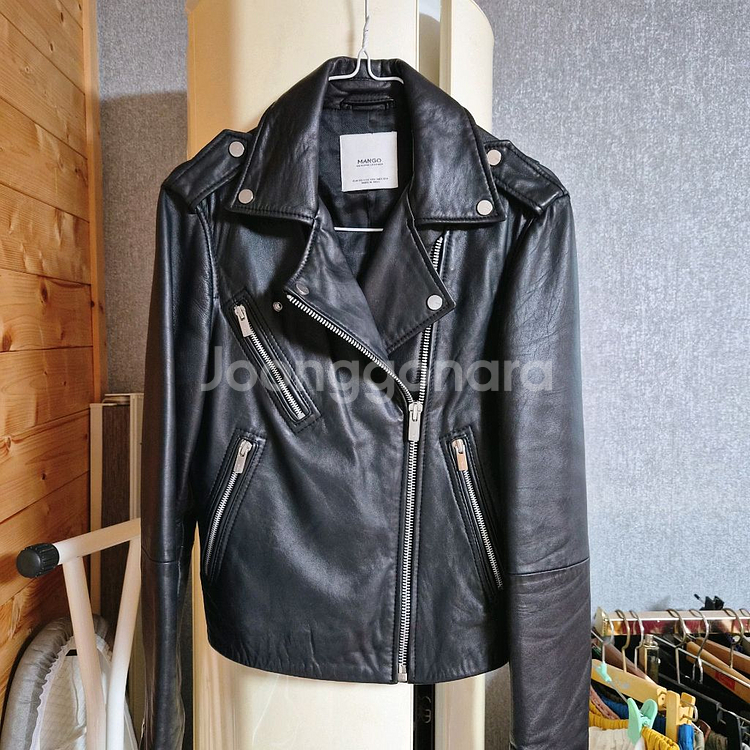 망고 블랙 양가죽 라이더 자켓 XS--1