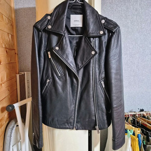 망고 블랙 양가죽 라이더 자켓 XS