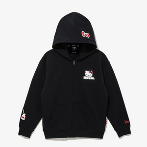 산리오 키티X뉴에라 블랙 후드집업 55-66 (새제품 정품)