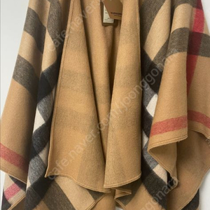 버버리 체크 케이프 캐시미어