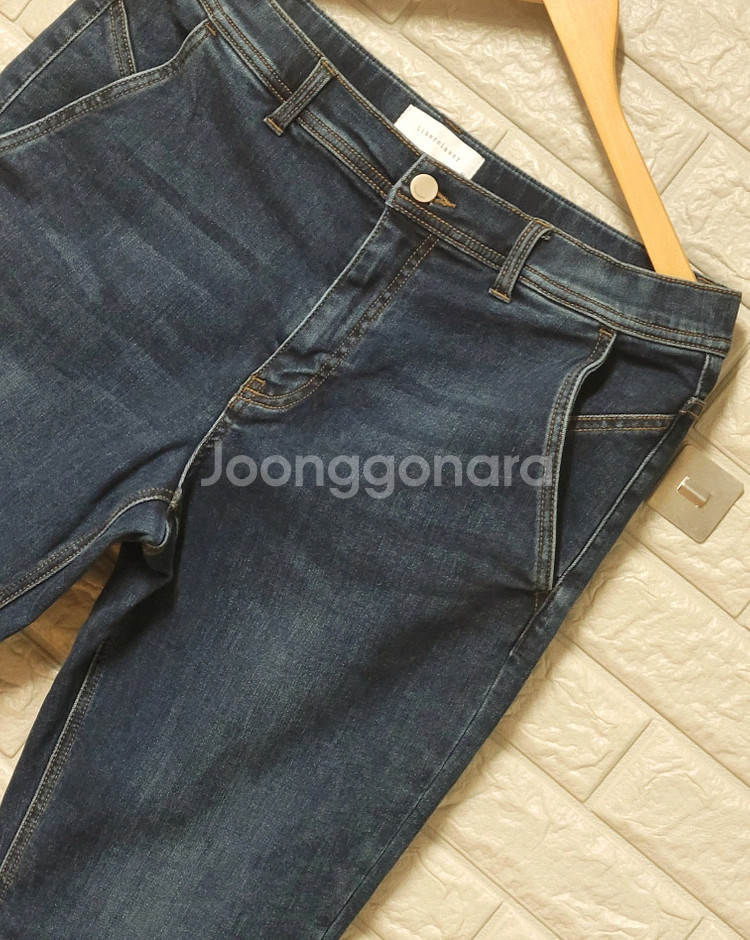 [33-34] 리버클래시 다크블루 세미슬림핏 약기모 데님팬츠--2