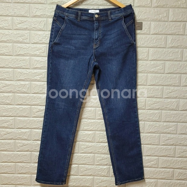 [33-34] 리버클래시 다크블루 세미슬림핏 약기모 데님팬츠--1