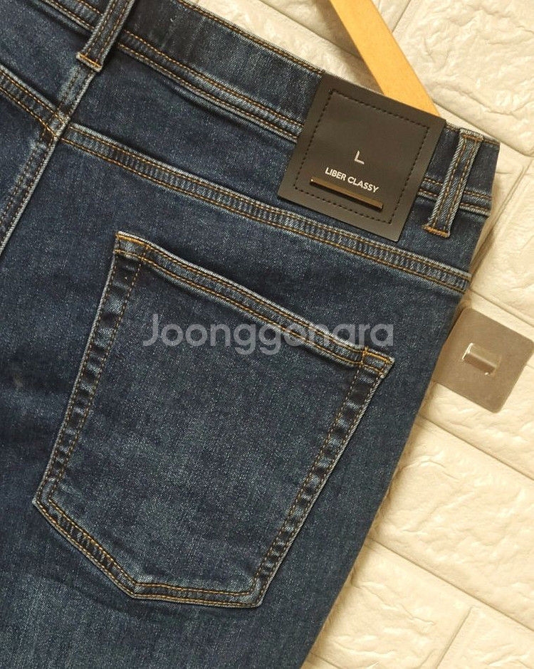 [33-34] 리버클래시 다크블루 세미슬림핏 약기모 데님팬츠--3