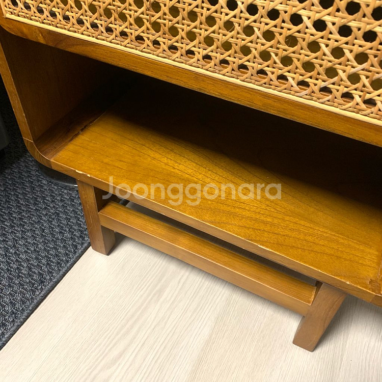 원목 라탄 침대 협탁 사이드테이블--6