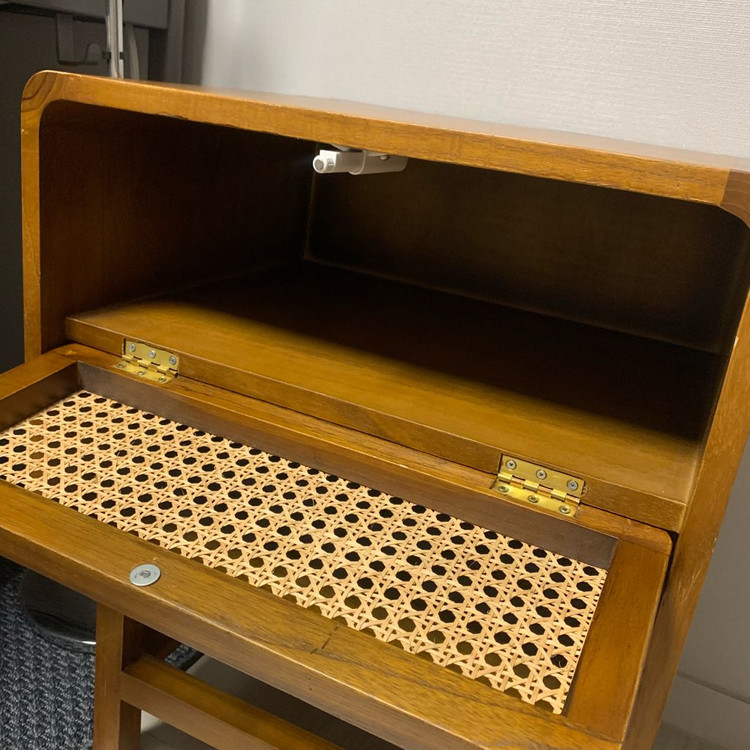 원목 라탄 침대 협탁 사이드테이블--3