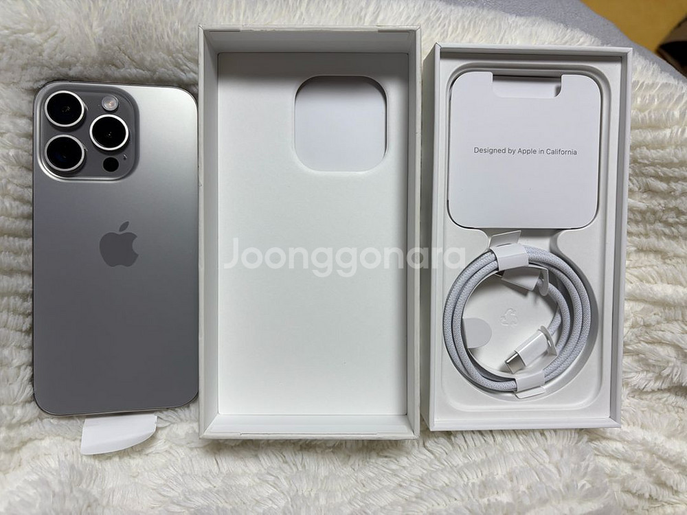 리퍼 미사용 아이폰 15프로 256GB 내추럴티타늄--1