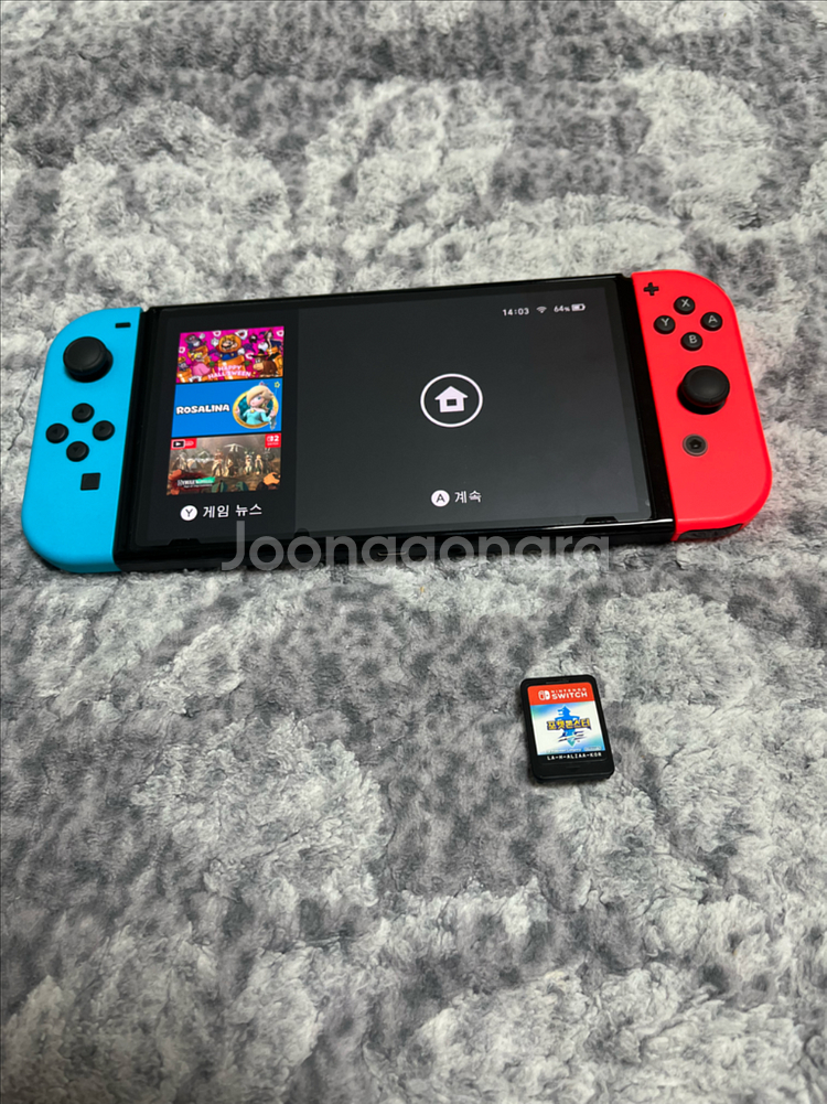 닌텐도 스위치 OLED/케이스/충전기/칩 포함--3