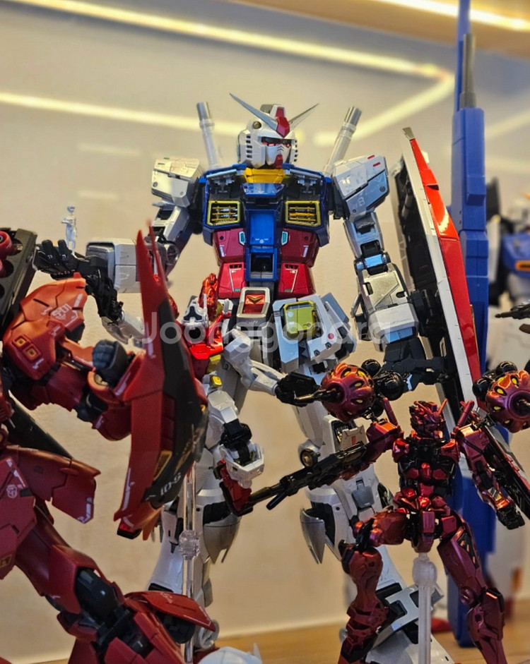 반다이 pg언리쉬드 퍼스트 티타늄피니쉬 도색작--0