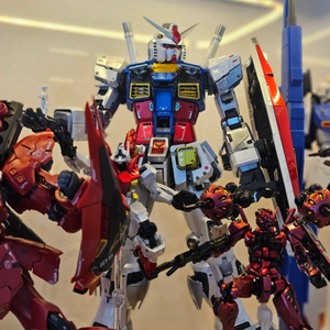 반다이 pg언리쉬드 퍼스트 티타늄피니쉬 도색작