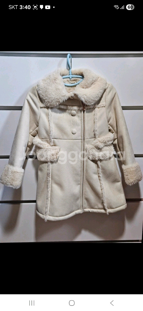 키즈덤 여아 무스탕코트 130 거의새상품--1