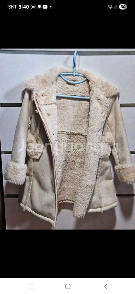 키즈덤 여아 무스탕코트 130 거의새상품--3