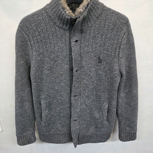 헤지스 탈착 토끼 퍼 울 니트 방풍 집업 가디건 m L