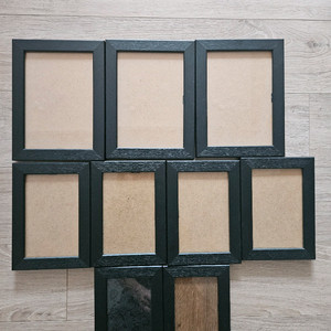 블랙 원목 프레임 액자 8개 세트